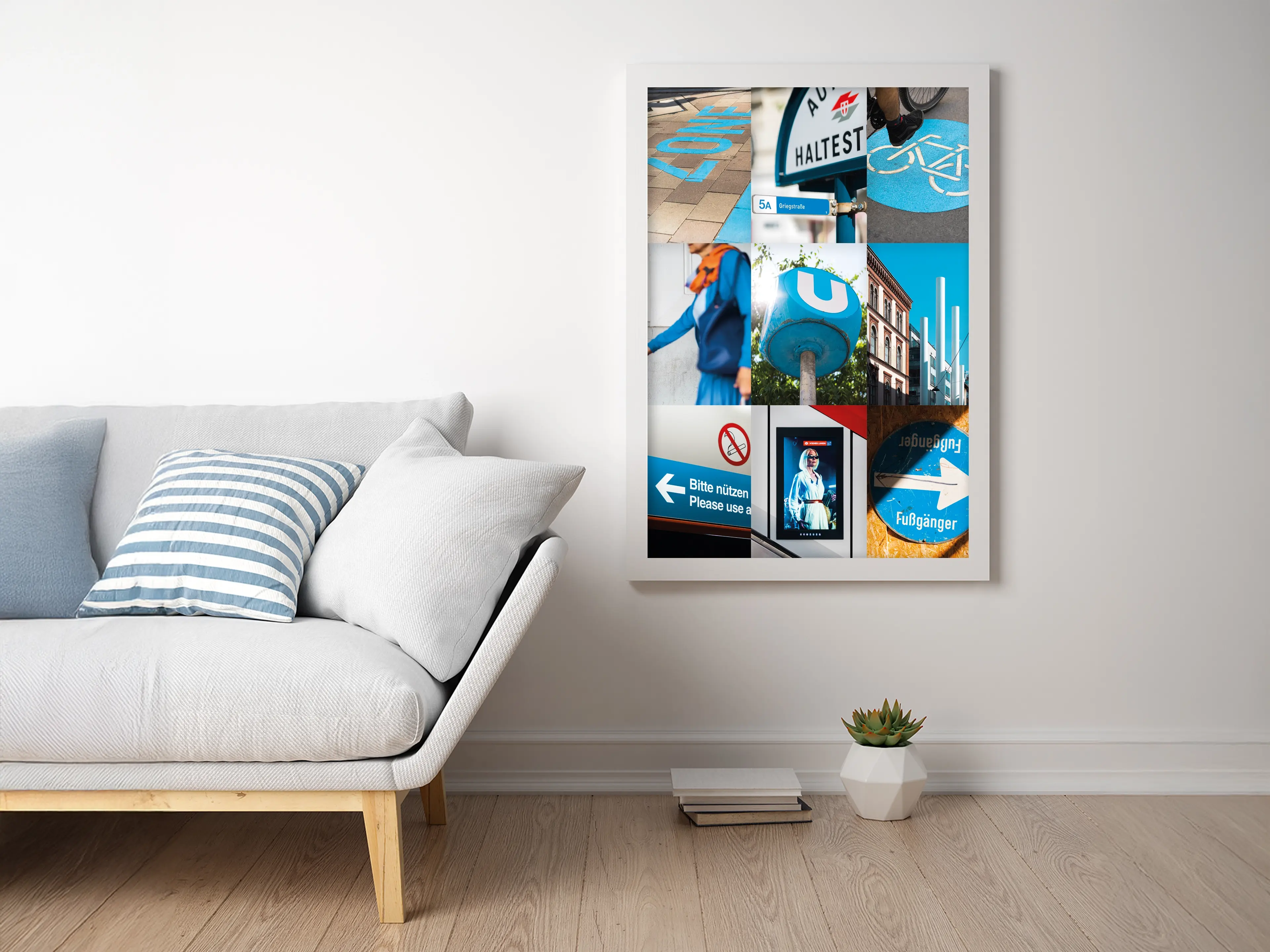 Poster Wiener Linien Farbwelt blau