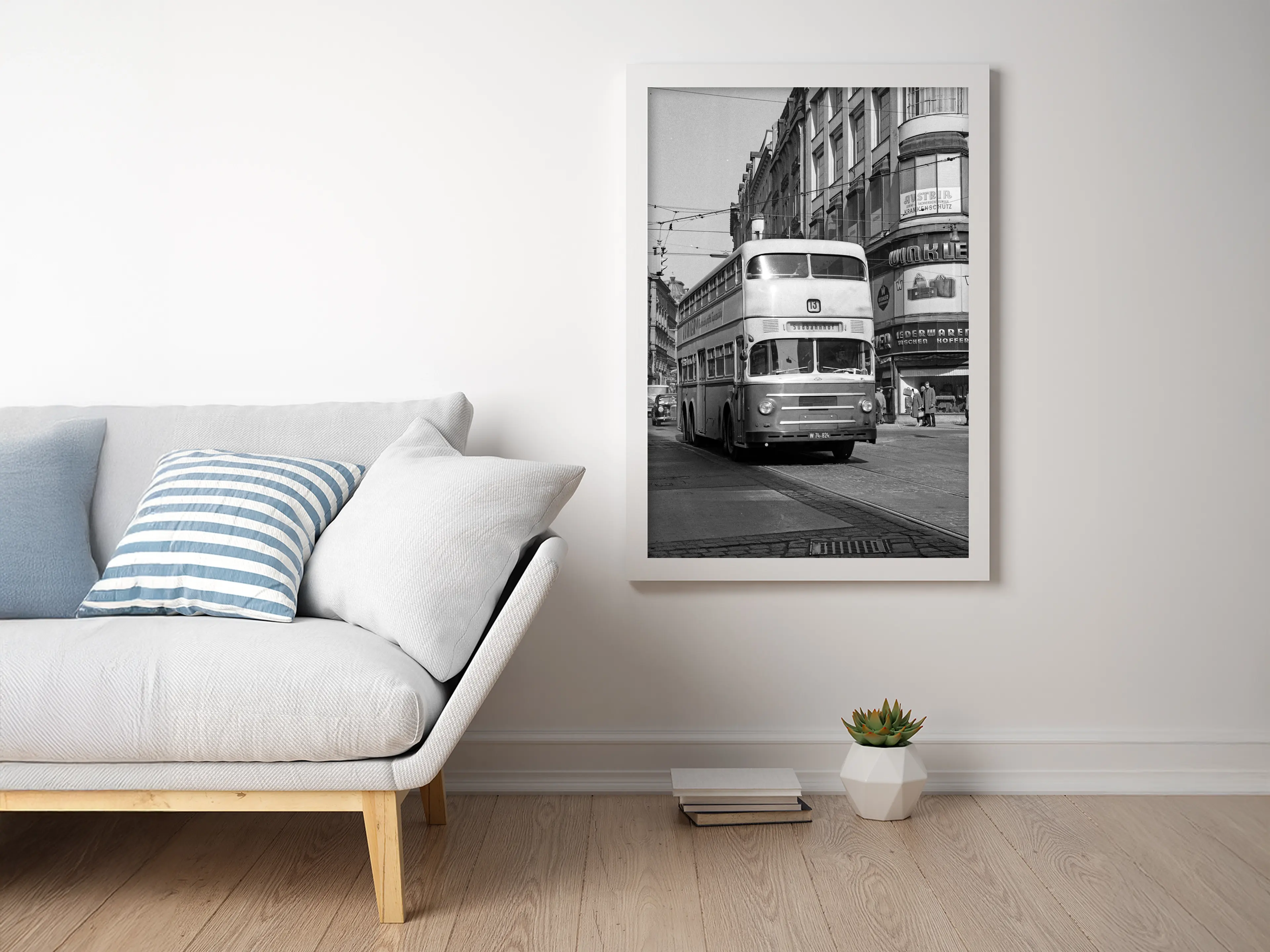 Poster Doppeldecker Bus