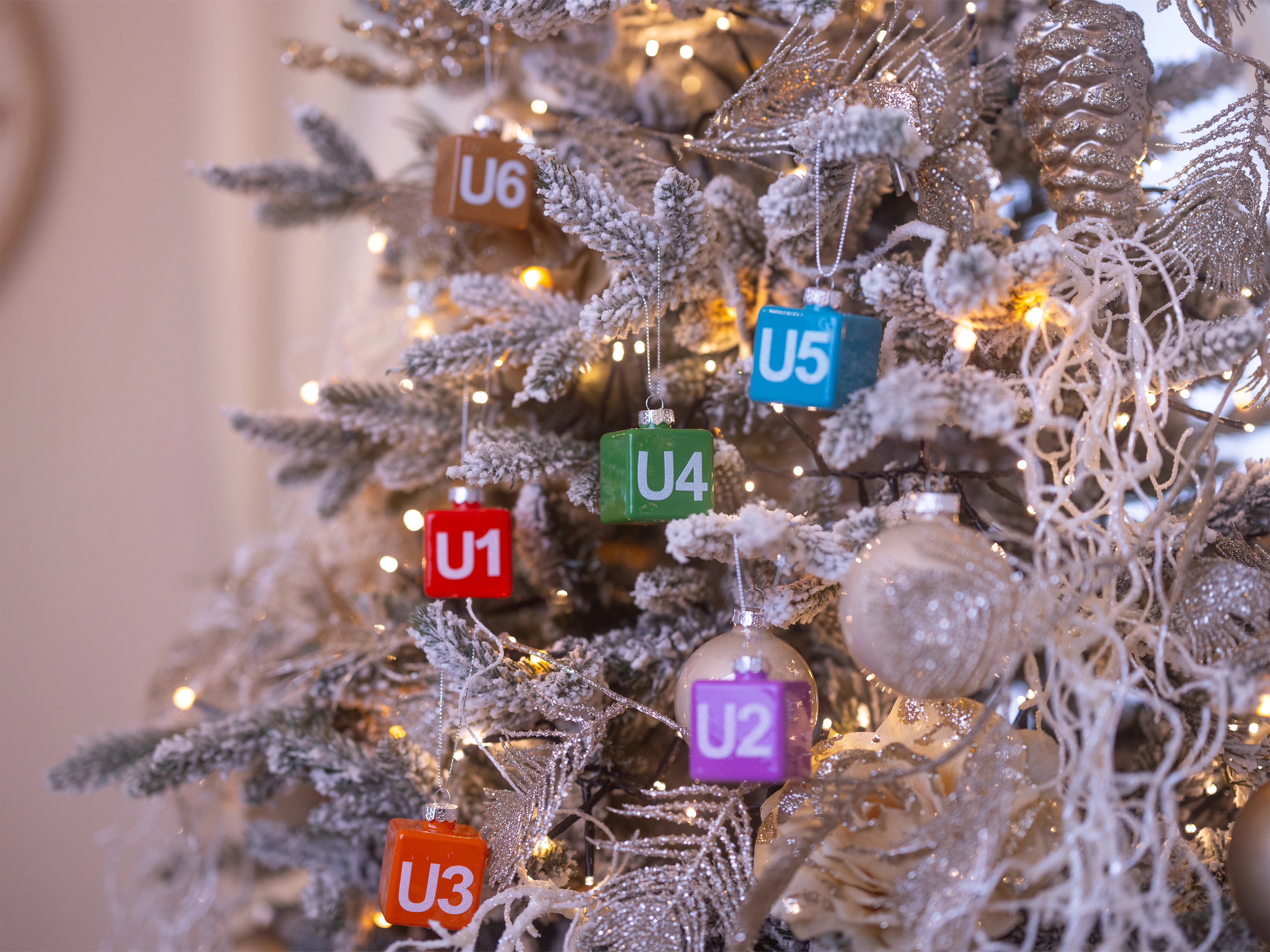 Christbaumanhänger U-Bahn Würfel Set U1 bis U6