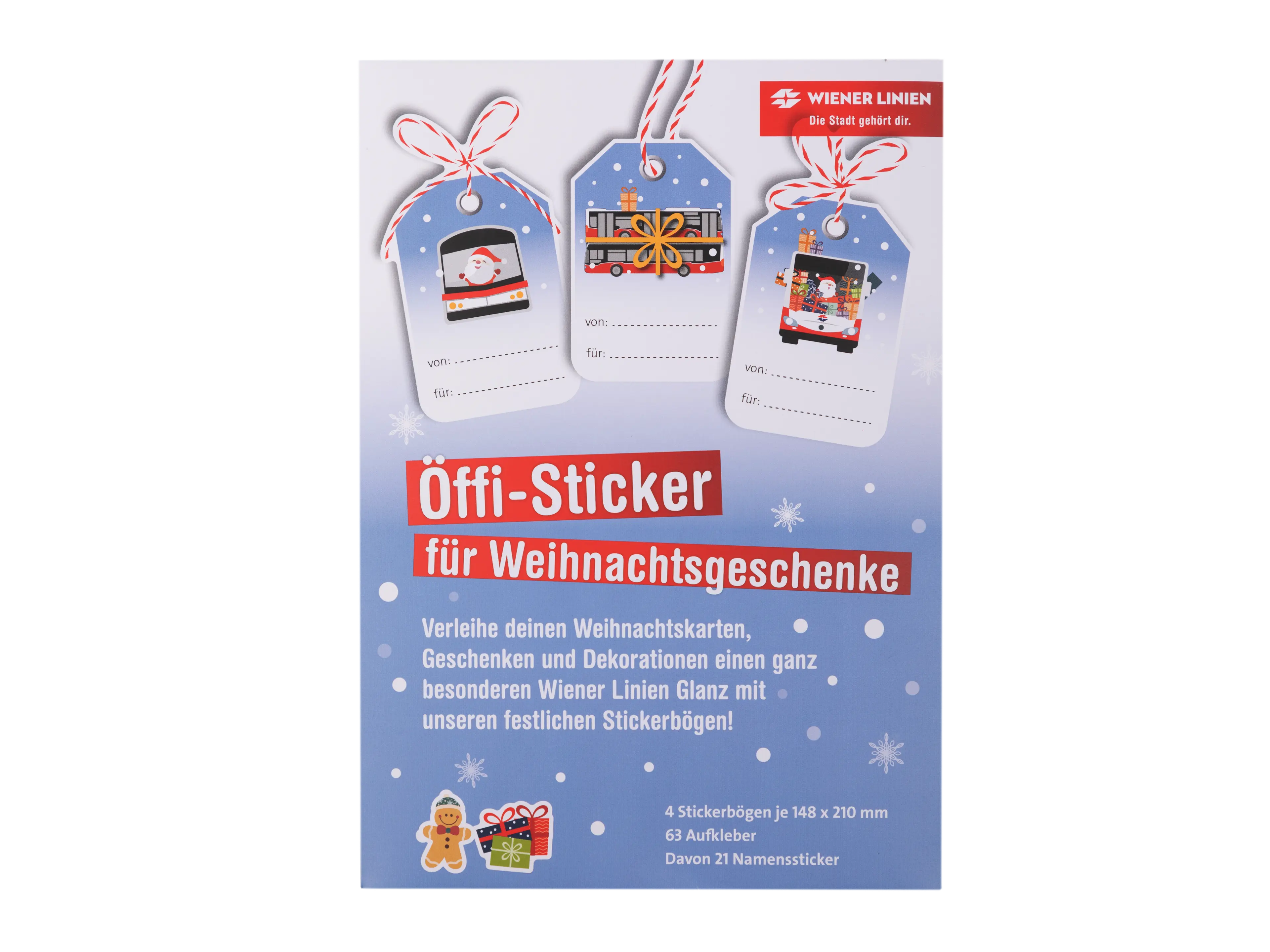 Öffi-Sticker für Weihnachtsgeschenke