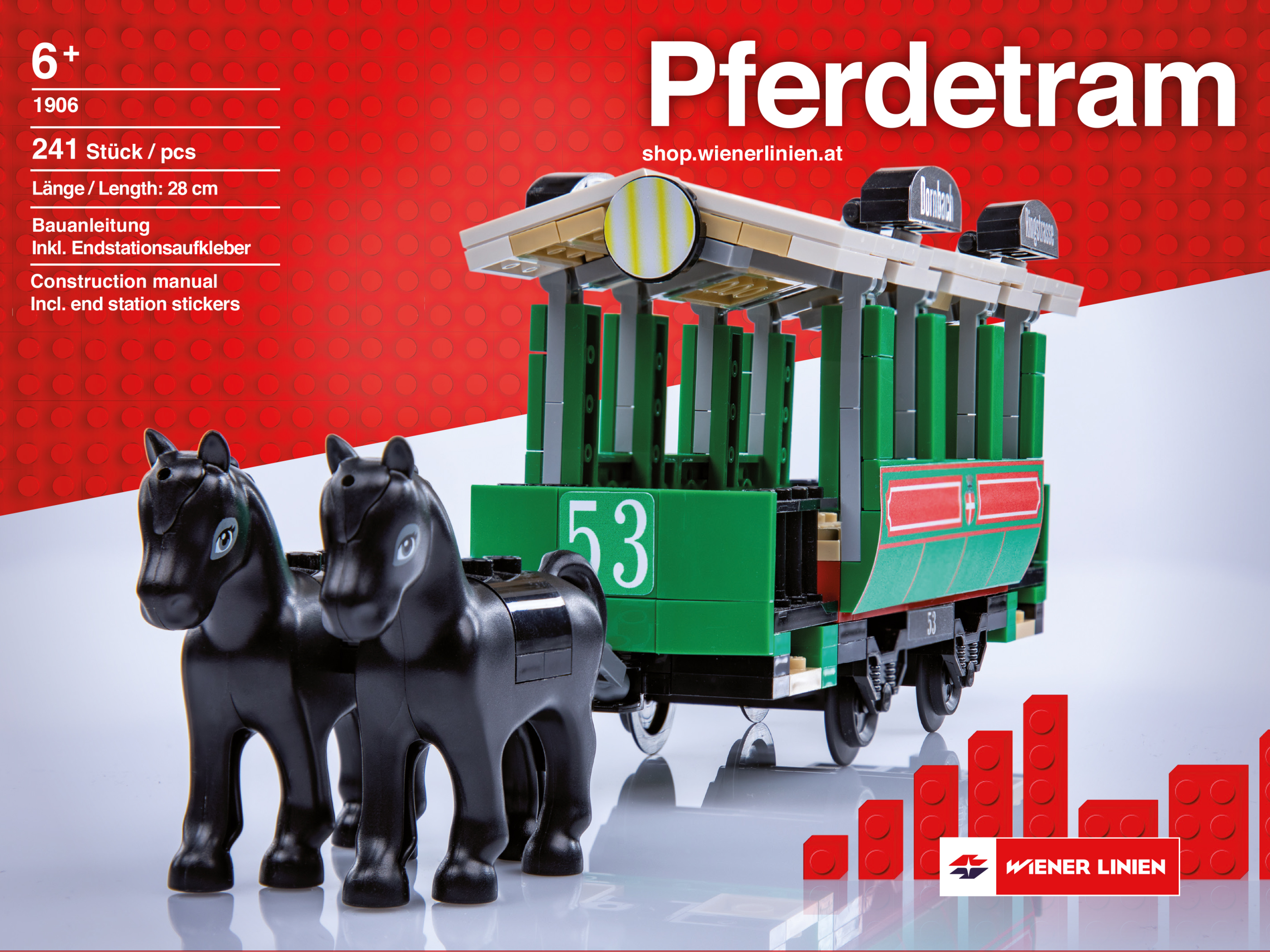 Pferdestraßenbahn aus Lego®-Komponenten