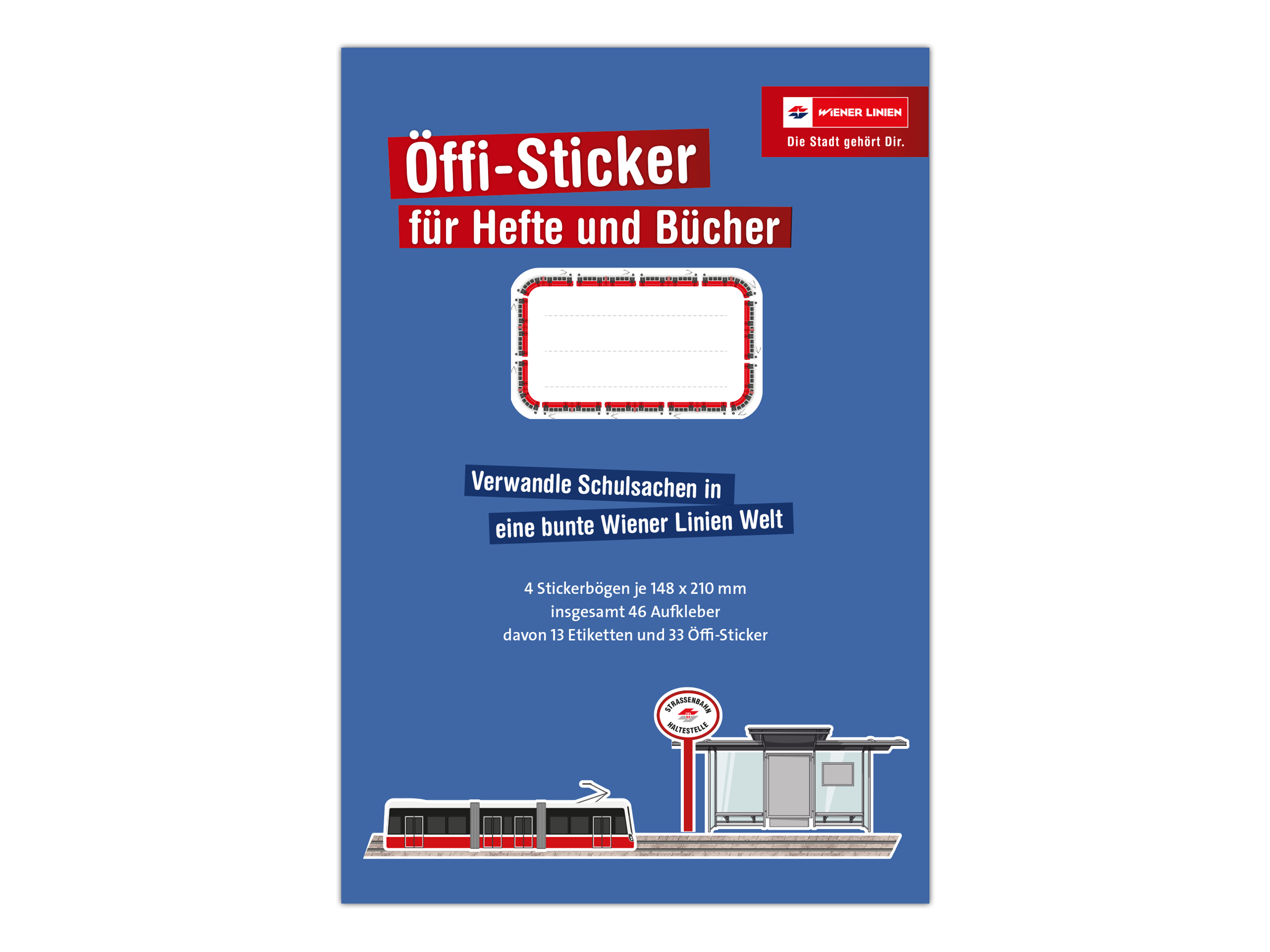 Wiener Linien Sticker für Schulhefte