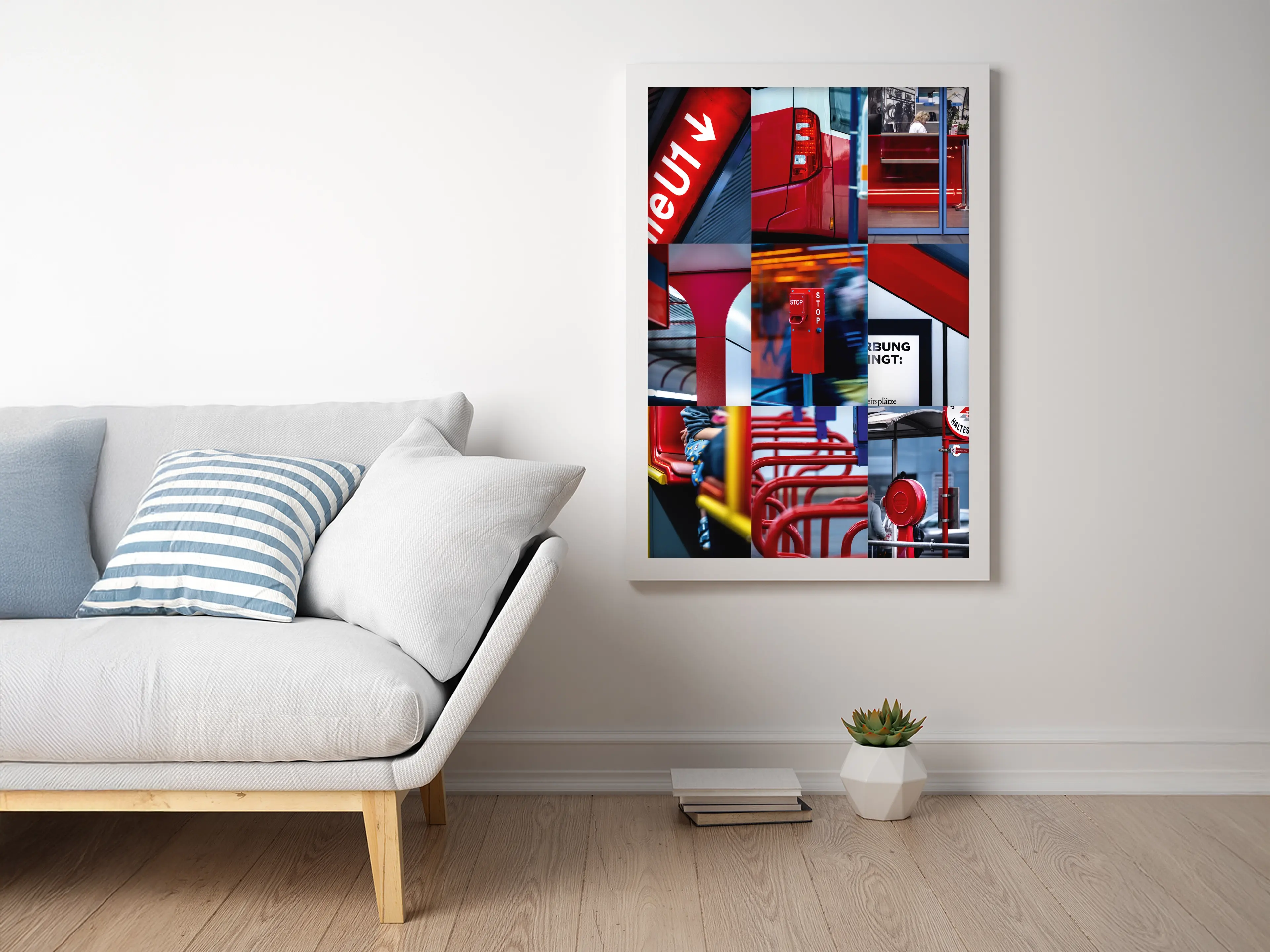 Poster Wiener Linien Farbwelt rot