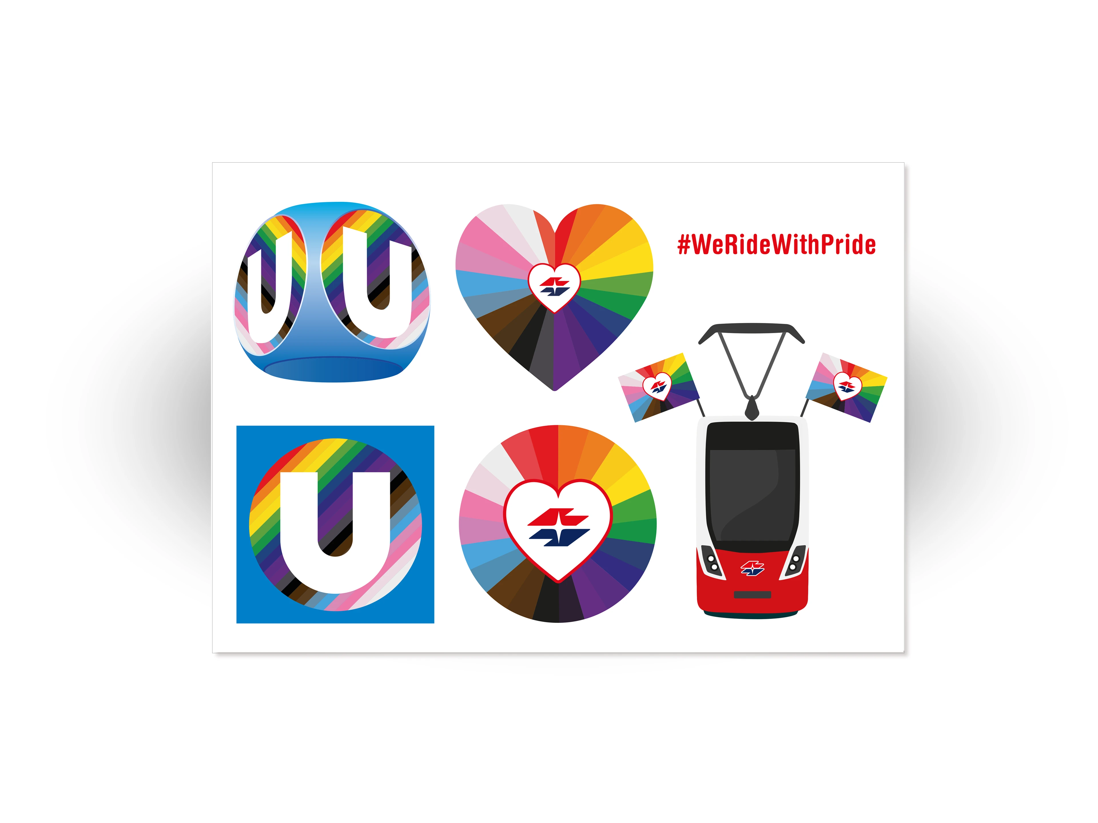 Love sticker and postcard set