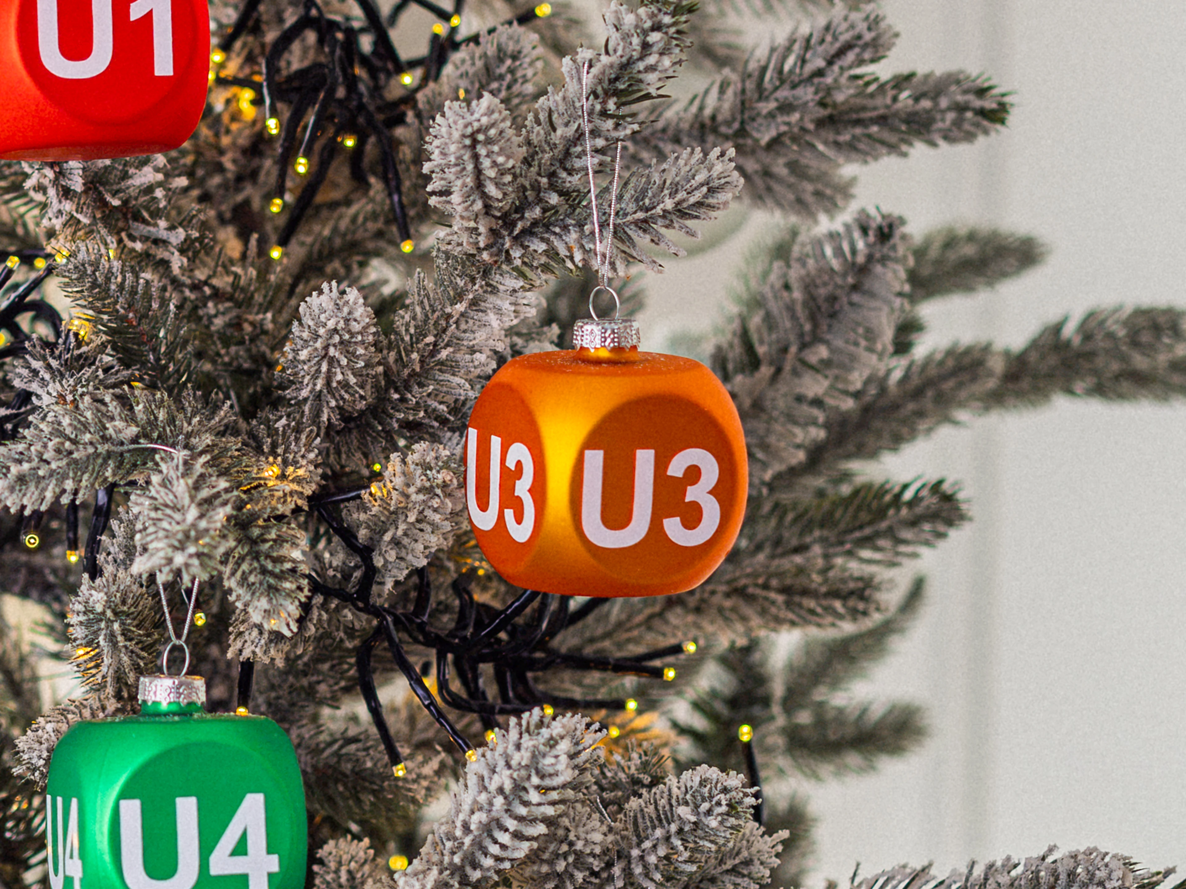 Christbaumanhänger U3 Würfel
