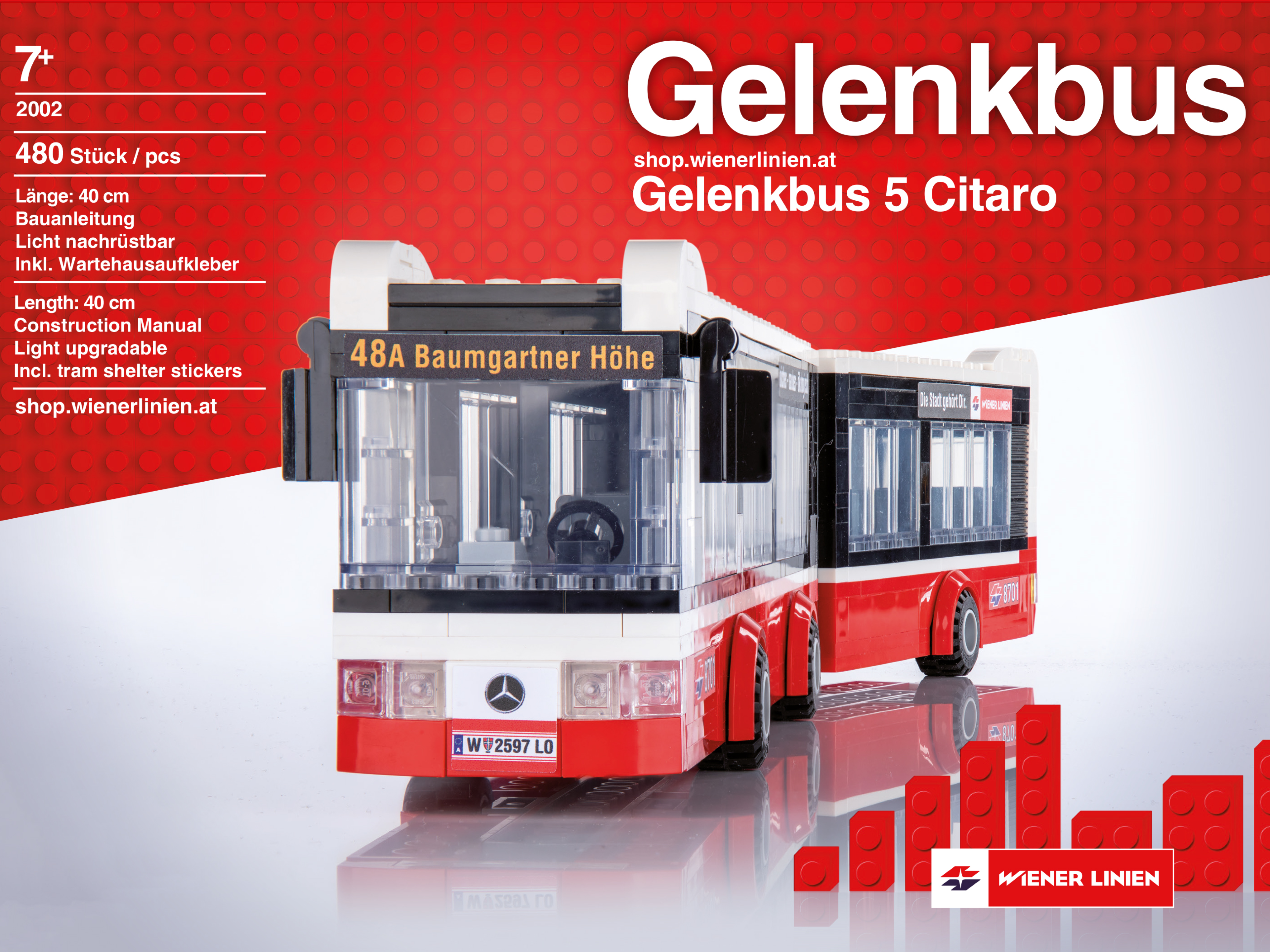 Gelenkbus 5 Citaro aus Lego®-Komponenten