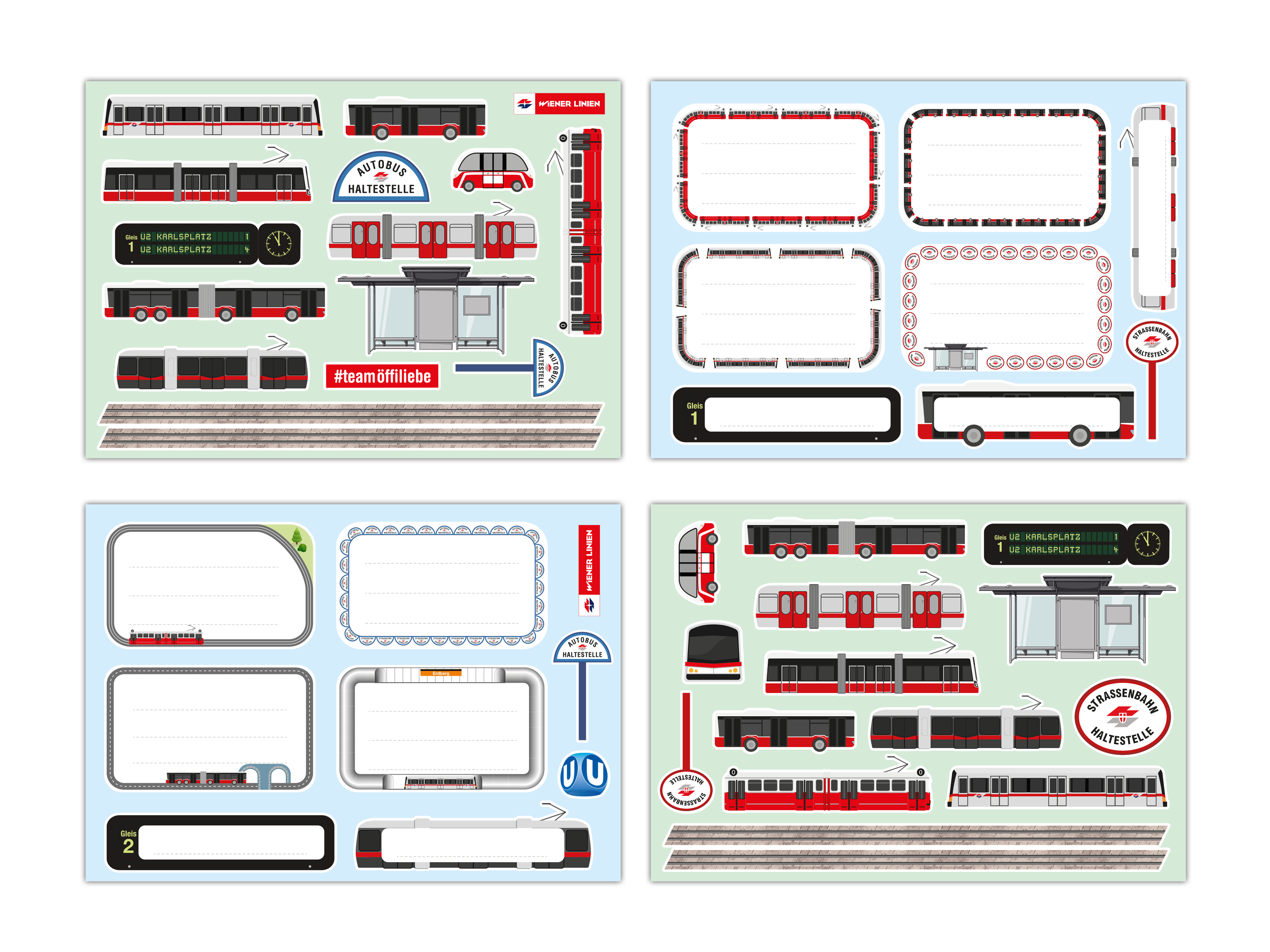 Wiener Linien Sticker für Schulhefte